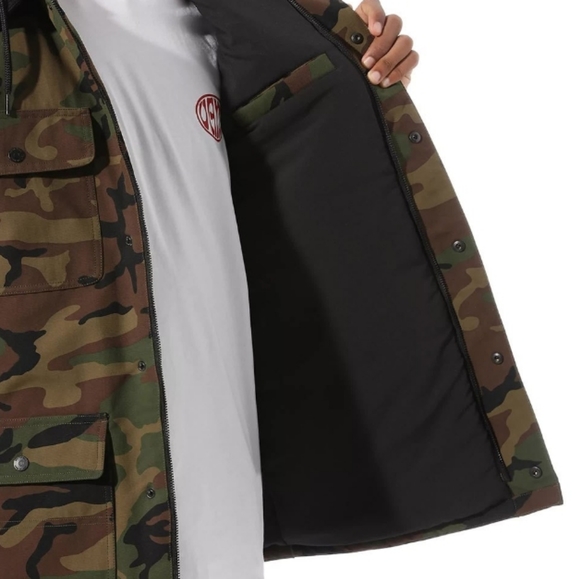 Vans Military Camo Mens Hooded Winter Jacket Coat - Picture 8 of 12